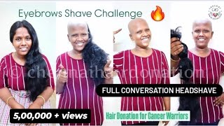 Indian women headshave 2024 Latest • Eyebrow Shave amp Face Shave • chennaihairdonation [upl. by Immac]