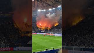 s04 vs braunschweig Braunschweig Pyroshow der Eintracht Ultras bundesliga 2bundesliga ultras [upl. by Gothurd]