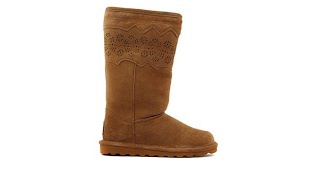 BEARPAW Shana Suede Perforated Boot with NeverWet [upl. by Enitsua]