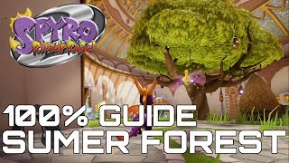 Spyro 2 Riptos Rage Reignited 100 Guide SUMMER FOREST ALL ORBS GEMS [upl. by Ardelis]