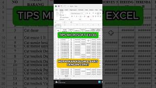 Tips Merapikan Kolom dan Baris Tabel Excel Dengan Cepat shorts excel microsoftexcel [upl. by Lorena426]