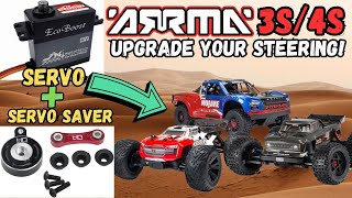 Arrma 4s Steering Upgrade Mods Servo  Servo Saver Improve your steering [upl. by Natty]