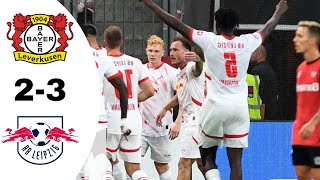 Bayer Leverkusen VS RB Leipzig 23 Highlights  Bundesliga 20242025 [upl. by Erny]