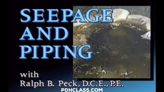 Seepage and Piping Tape 1 [upl. by Ellicec]