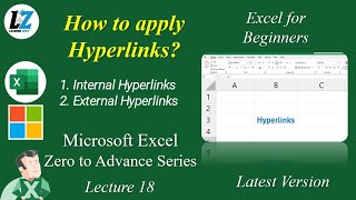 18 Internal amp External Hyperlinks  MS Excel Free Course in UrduHindi excel learning teacher [upl. by Becca]