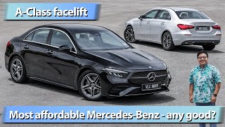 V177 MercedesBenz AClass Sedan facelift Malaysian review  A200 vs A250 [upl. by Ynnad519]