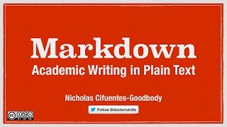 Academic Writing in Markdown [upl. by Nesyrb]