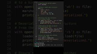 Python Marshal Fast and Efficient Data Serialization [upl. by Hawk]