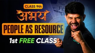 Abhay Batch 9th Social Science  1st FREE Class  People as Resource  Lecture 1  Check Description [upl. by Araeit]