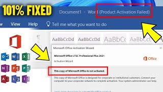 This copy of Microsoft office is not activated  Product Activation Failed in Ms Office amp 365  Fix [upl. by Sergent]