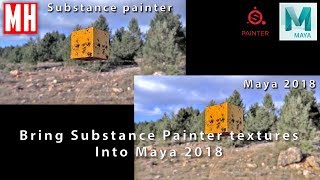 How to bring SUBSTANCE PAINTER textures into Maya and use them [upl. by Auqeenahs]