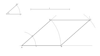 How to Draw a Rhombus given one Angle and the length of its Side [upl. by Bramwell]