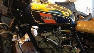 Part 5 Yamaha SR500 Brat Tracker  Street Bobber [upl. by Timrek]