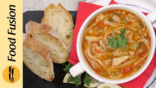 Turkish Chicken Soup Winter Special Recipe by Food Fusion [upl. by Kcim]