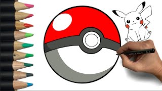 PoKeball Zeichnen Einfach Pokemon Wie Zeichnet man für Anfänger und Schritt für Schritt Deutsch [upl. by Tildi]