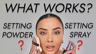 WHAT SETS YOUR MAKEUP SETTING SPRAY OR POWDER  NINA UBHI [upl. by Nitnert570]