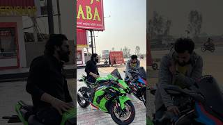 Road rage btw BMW S1000rr vs Kawasaki ninja zx10r Kon jeetega drag race [upl. by Lula]