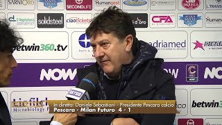 Pescara  Milan Futuro 41 Sebastiani quotL’attaccante Lo dite voi che servequot [upl. by Revert]