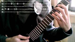 Guitar finger spider exercise for both hands with tabs [upl. by Auhel627]