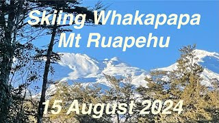 Skiing Whakapapa Skifield Mt Ruapehu 20240815 [upl. by Selyn]