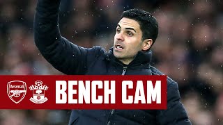 BENCH CAM  Arsenal vs Southampton 30  The goals celebrations amp more [upl. by Ivad535]