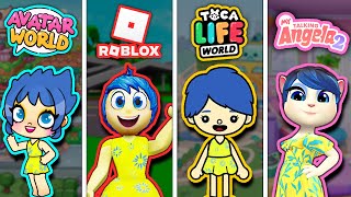 INSIDE OUT 2 in AVATAR WORLD vs TOCA LIFE vs ROBLOX vs TALKING ANGELA [upl. by Erlin]