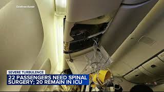 More than 20 people hurt on turbulent Singapore Airlines flight have spinal injuries hospital says [upl. by Brandice656]