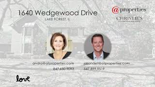 1640 Wedgewood Drive Lake Forest Illinois House for Sale [upl. by Kcireddor]