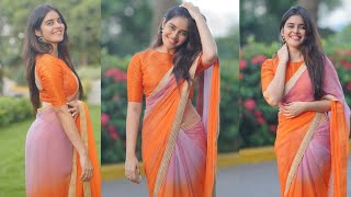 Kushita Kallapu Latest Hot Saree Images Collections 2024  Actresses hot vertical close up video🥰🥵😘🤩 [upl. by Alina5]