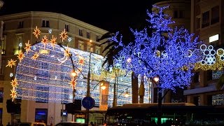 Winter night in Malaga city  Costa del Sol Andalusia Spain 4K [upl. by Button995]