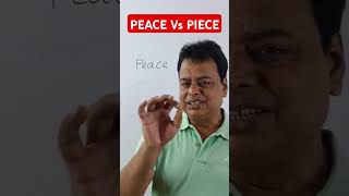 PEACE Vs PIECE shorts english viral [upl. by Ilojne]