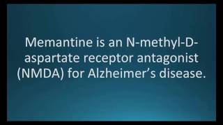 How to pronounce memantine Namenda Memorizing Pharmacology Flashcard [upl. by Fonzie]