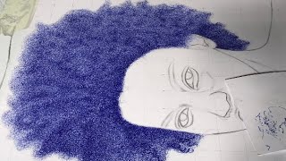 How to draw Hair with PEN  SIMPLE METHOD [upl. by Nedda]