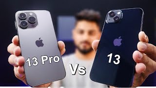 iPhone 13 vs iPhone 13 Pro Comparison in Hindi  Display  Camera  BGMI  Battery  Mohit Balani [upl. by Newol]