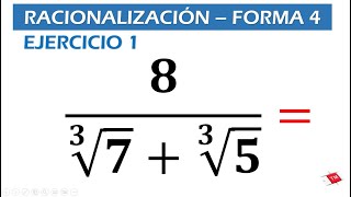 EJERCICIOS 1  RACIONALIZAR SUMAS  RESTAS CON RAICES CÚBICAS [upl. by Wenona]