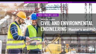 Master’s and PhD Civil and Environmental Engineering University of Waterloo [upl. by Zaid]