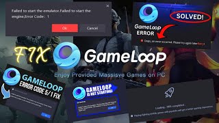 Gameloop 98 fix error 5 error 1 unable to start engine  NEW WORKING METHOD 2024 [upl. by Maxy]