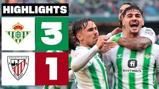 REAL BETIS 3  1 ATHLETIC CLUB  RESUMEN LALIGA EA SPORTS [upl. by Suivatnom]