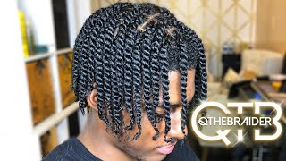 QTHEBRAIDER HOW TO Double Strand Twist Male Edition [upl. by Gnouhp502]