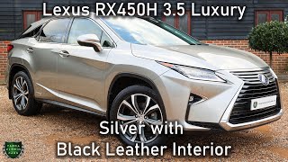 Lexus RX450H 35 Luxury registered June 2017 17 finished in Silver with Black Leather Interior [upl. by Sylvester]