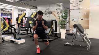 Knee banded split squat  knee stability [upl. by Garin]