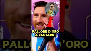 MESSI SVELA IL VINCITORE DEL PALLONE D’ORO😱messi [upl. by Neila]