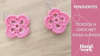 Cómo tejer pendientes a crochet de flores super fácil y paso a paso [upl. by Llehctim656]