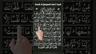 Surah Al Baqarah last 2 ayat surahbaqarah ytshorts viralvideo [upl. by Retsevlis327]