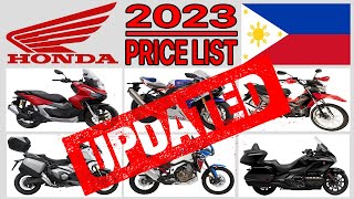 Honda Motorcycle Price List In The Philippines 2023 UPDATED [upl. by Yellek]