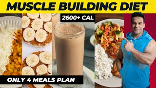 Only 4 Meal Plan To Build Muscle  Full Day of Eating  Yatinder Singh [upl. by Eadahc]