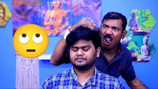 Asim Barber most famous Wooden Hammer 🔨 massage with many dangerous neck crack  asim barber ASMR [upl. by Pero617]