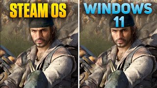 SteamOS vs Windows 11  Days Gone  Steam Deck [upl. by Aibar]