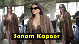 Sonam Kapoor Spotted At Airport  sonamkapoor [upl. by Letram]