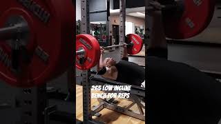 Low incline bench in the rack with dumbbell pushups [upl. by Yemac522]